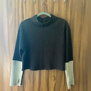 Two-tone Sweater | Turtleneck